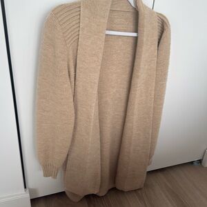 Tan Alpaca cardigan from Peru